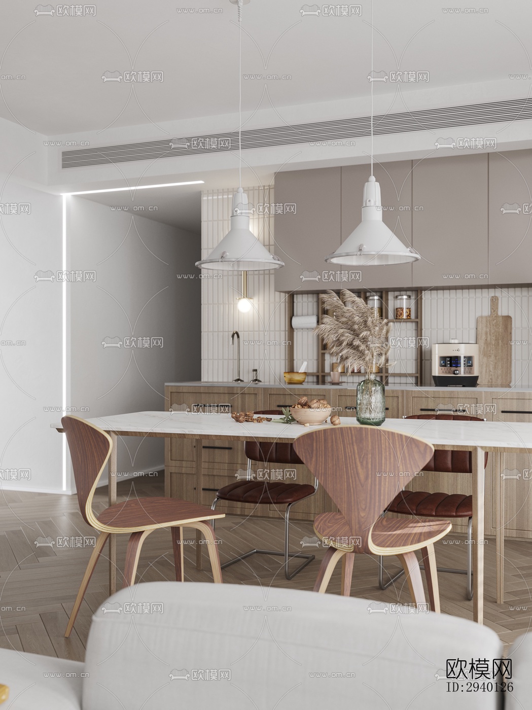 北欧平层效果图下载（渲染图2）