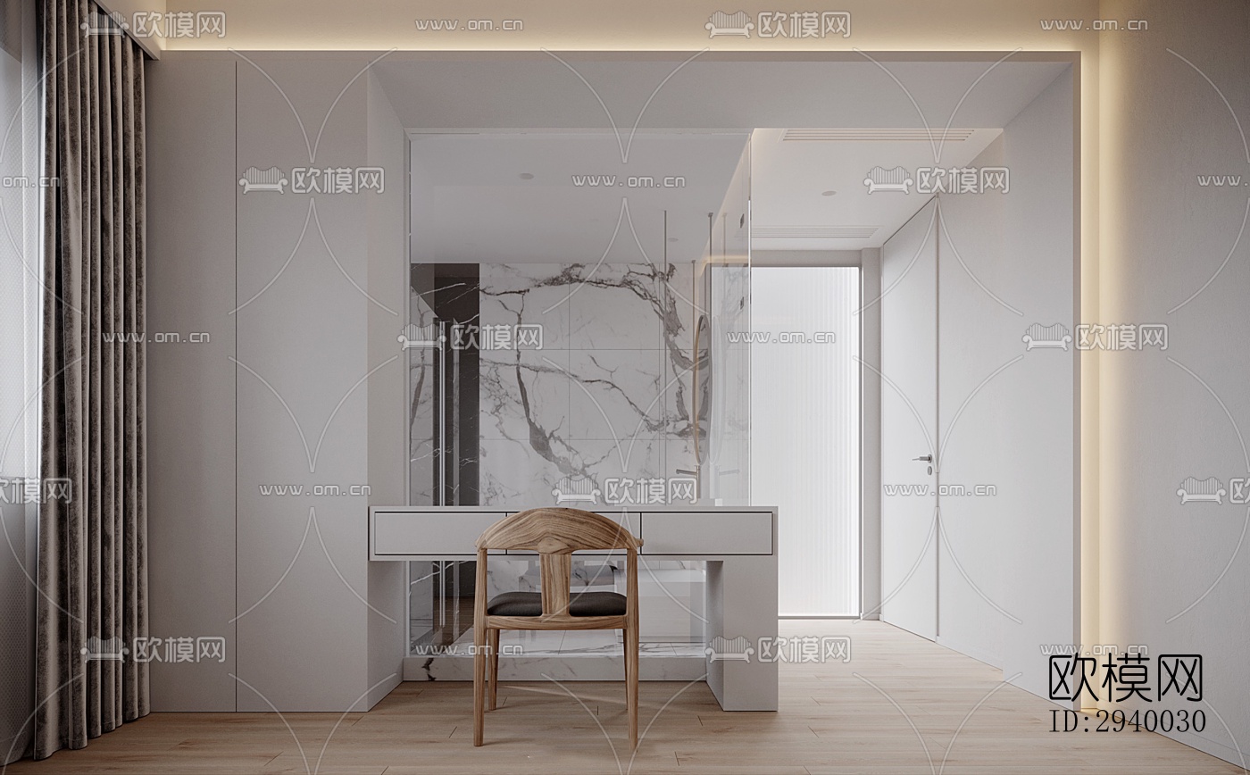 侘寂平层效果图下载（渲染图9）