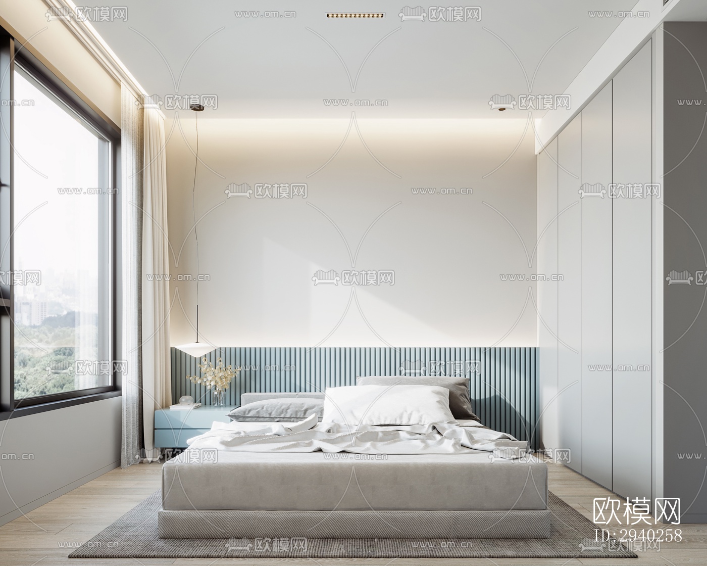 现代平层效果图下载（渲染图13）