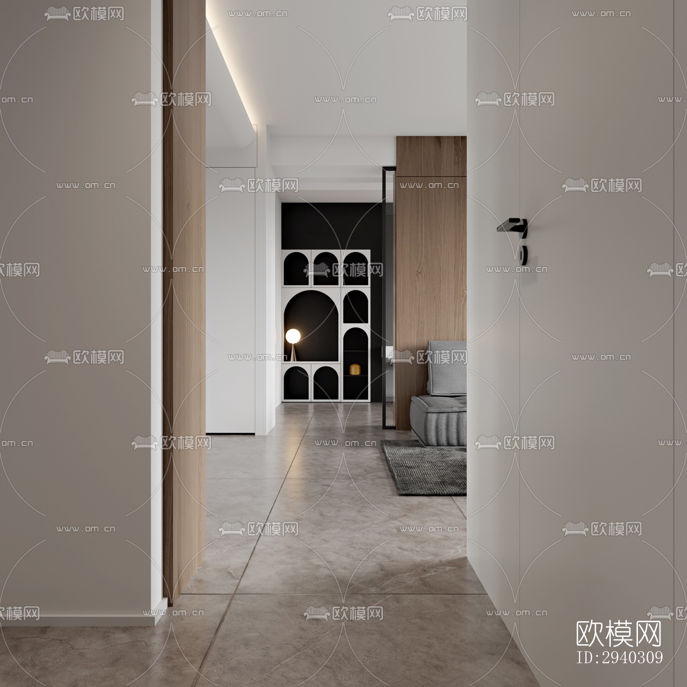 现代平层效果图下载（渲染图10）