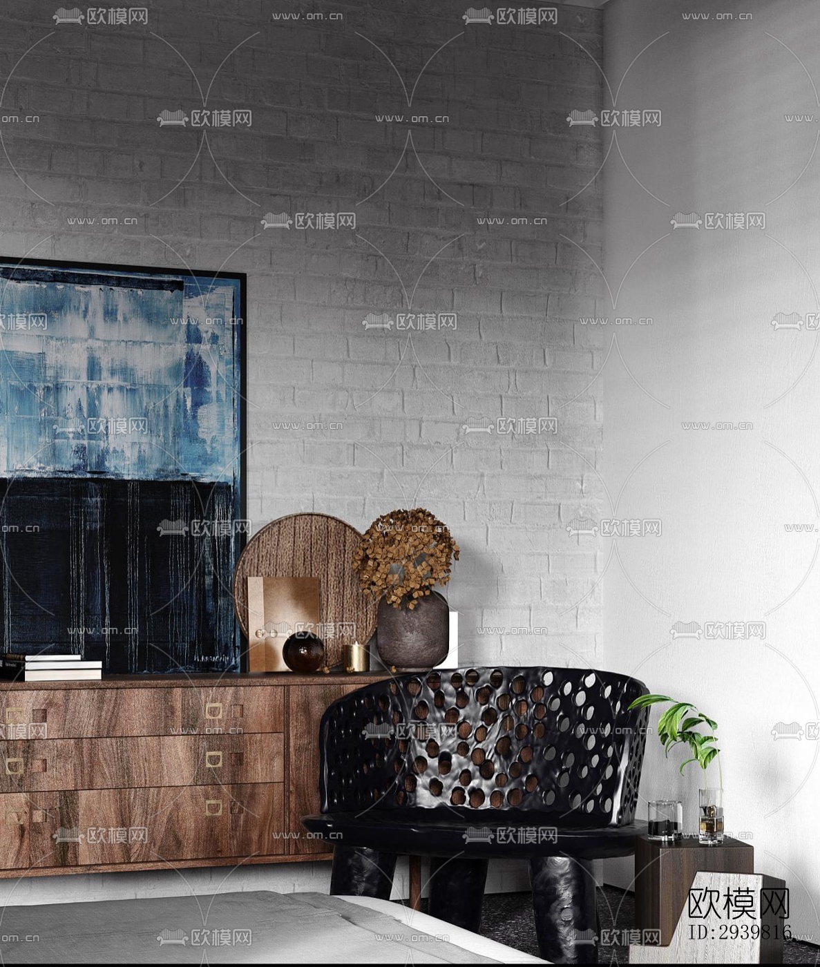 工业风公寓效果图下载（渲染图5）