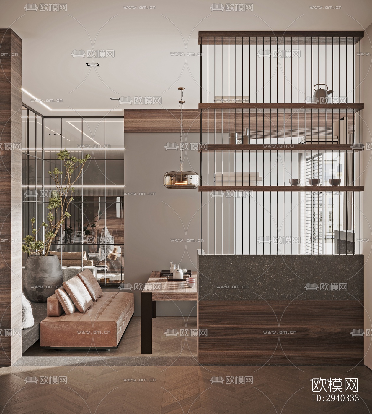 现代平层效果图下载（渲染图7）