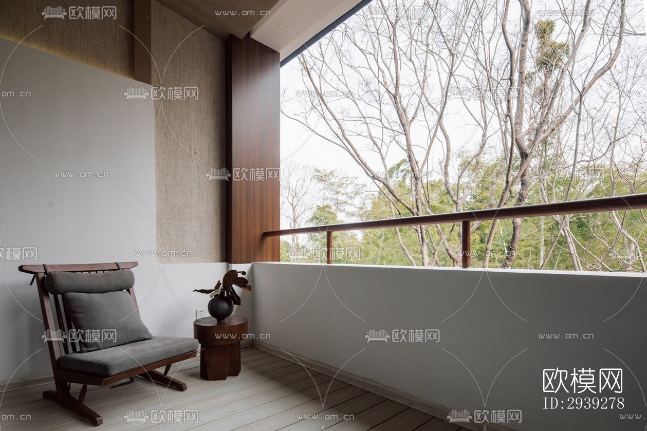 新中式酒店民宿效果图下载（渲染图9）