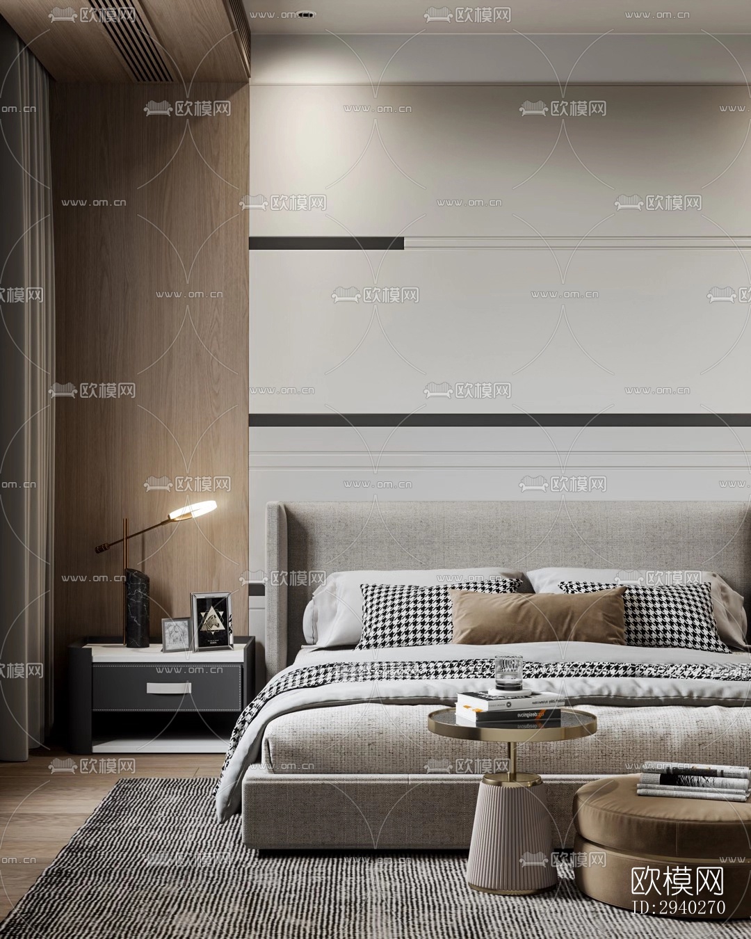 现代平层效果图下载（渲染图1）