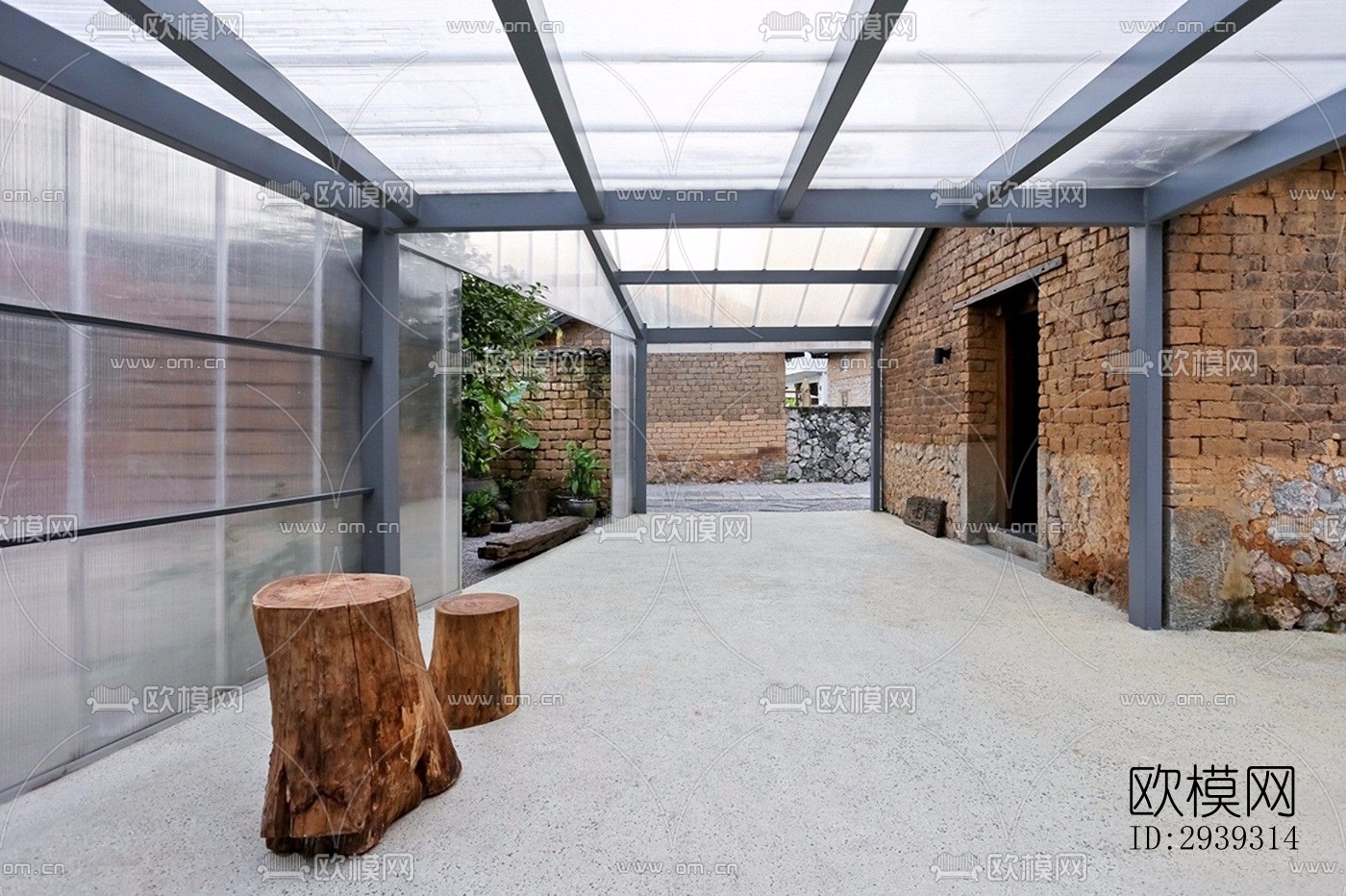 新中式酒店民宿效果图下载（渲染图16）