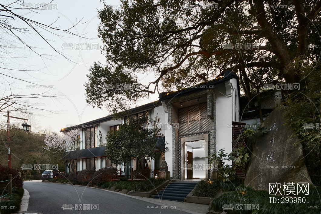 现代酒店民宿效果图下载（渲染图4）