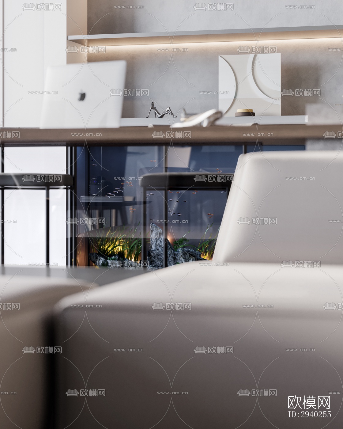 现代平层效果图下载（渲染图2）