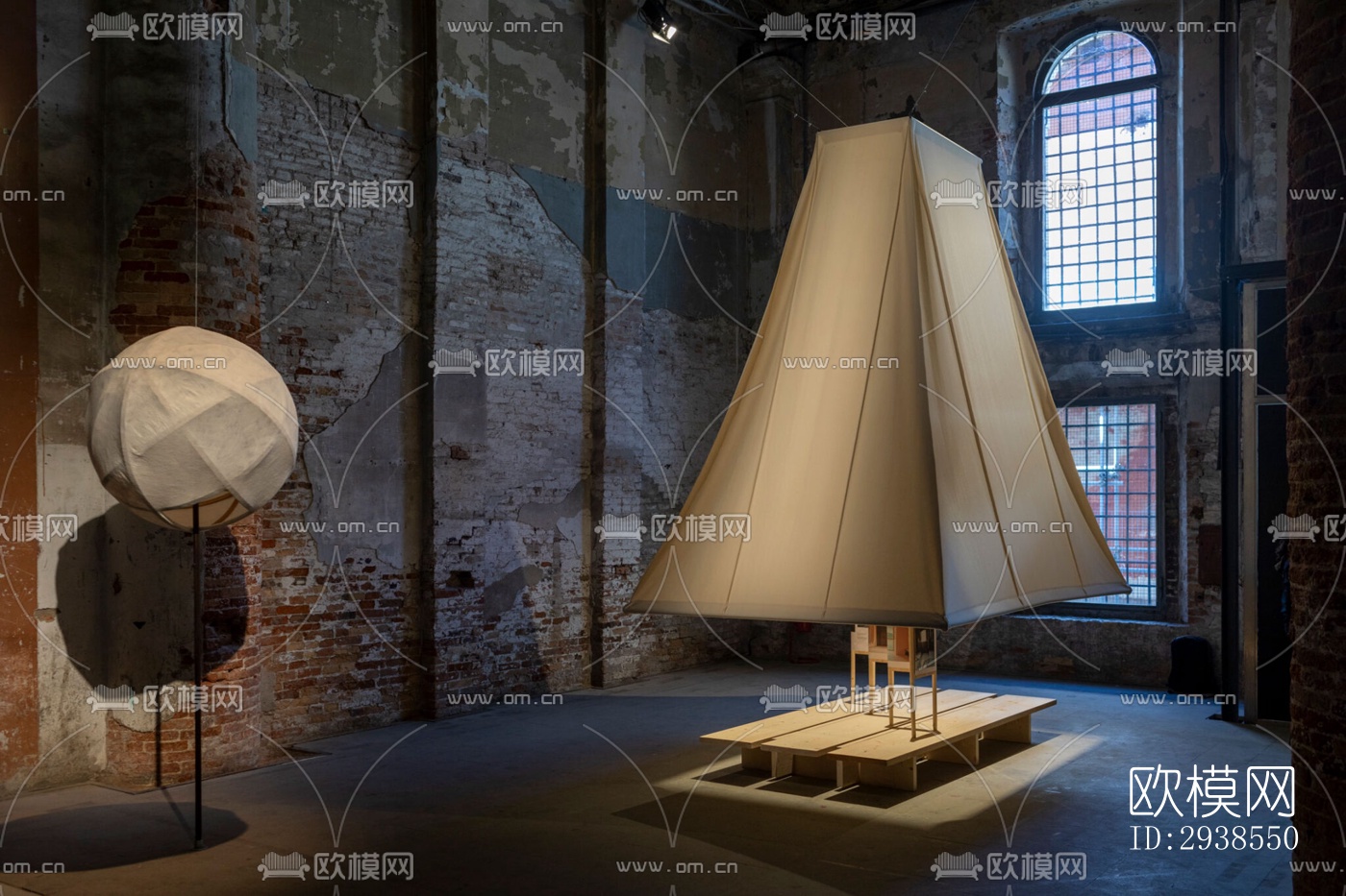 工业风展览展厅效果图下载（渲染图6）