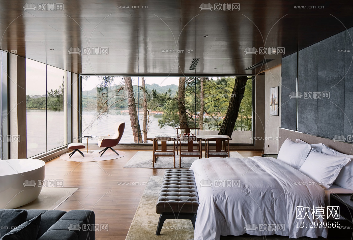 现代酒店民宿效果图下载（渲染图11）