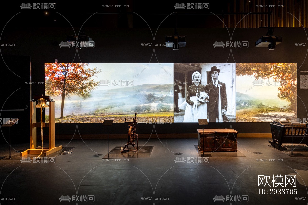 现代展览展厅效果图下载（渲染图4）