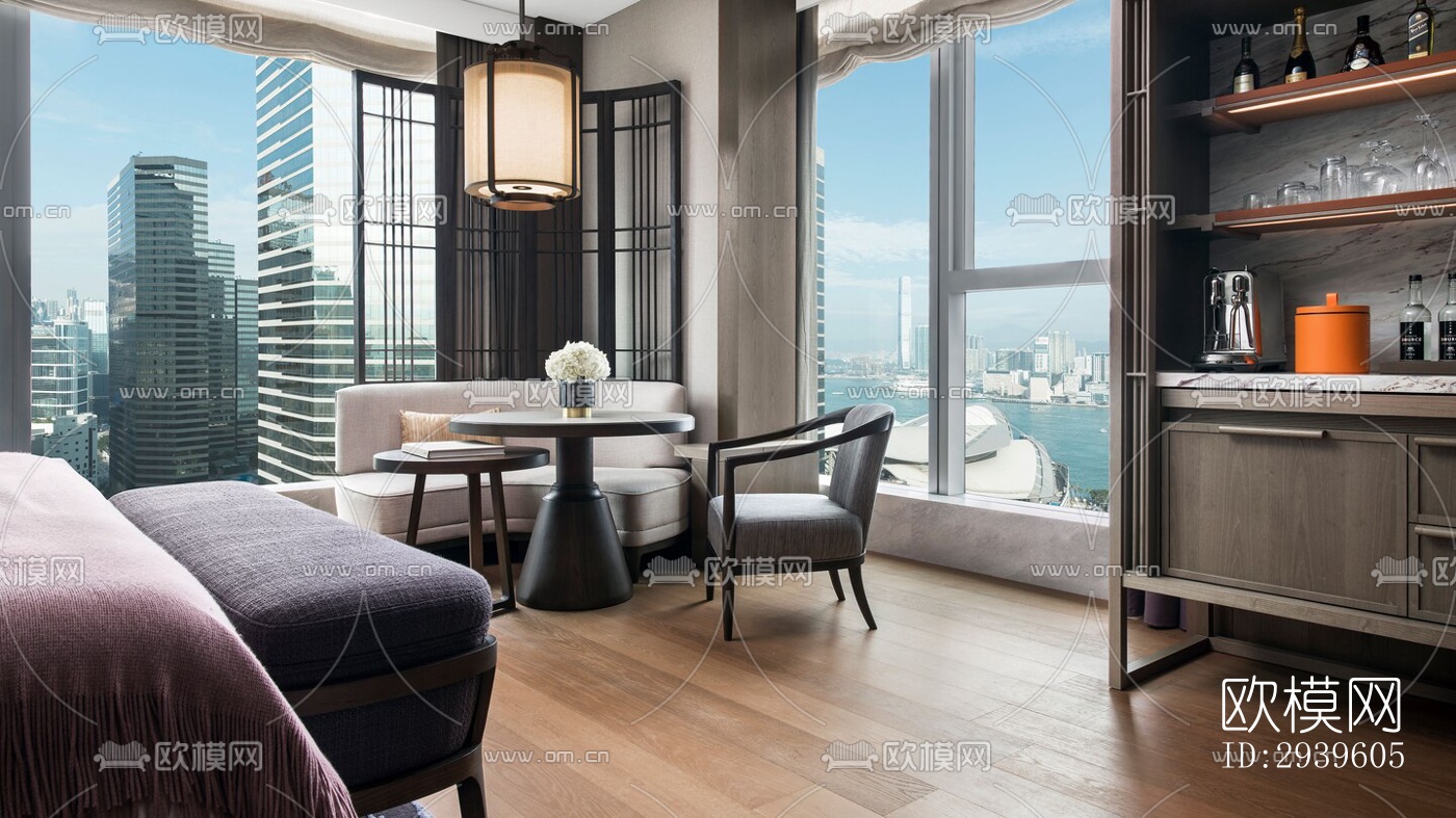 现代酒店民宿效果图下载（渲染图6）