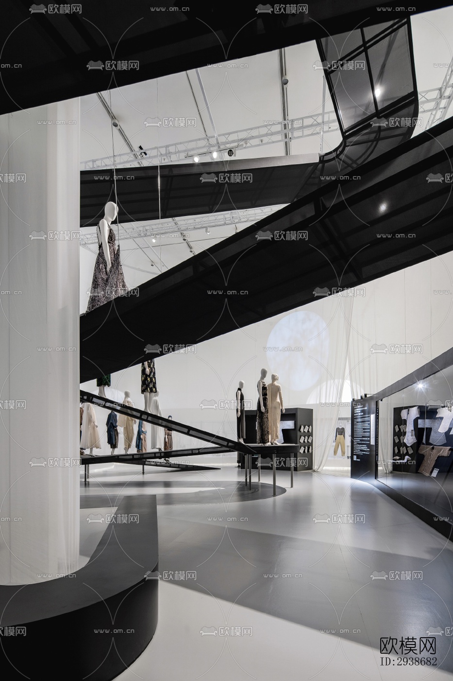 現(xiàn)代展覽展廳效果圖下載（渲染圖9）