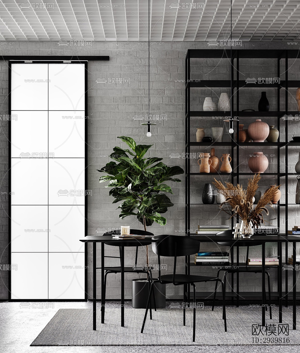 工业风公寓效果图下载（渲染图6）