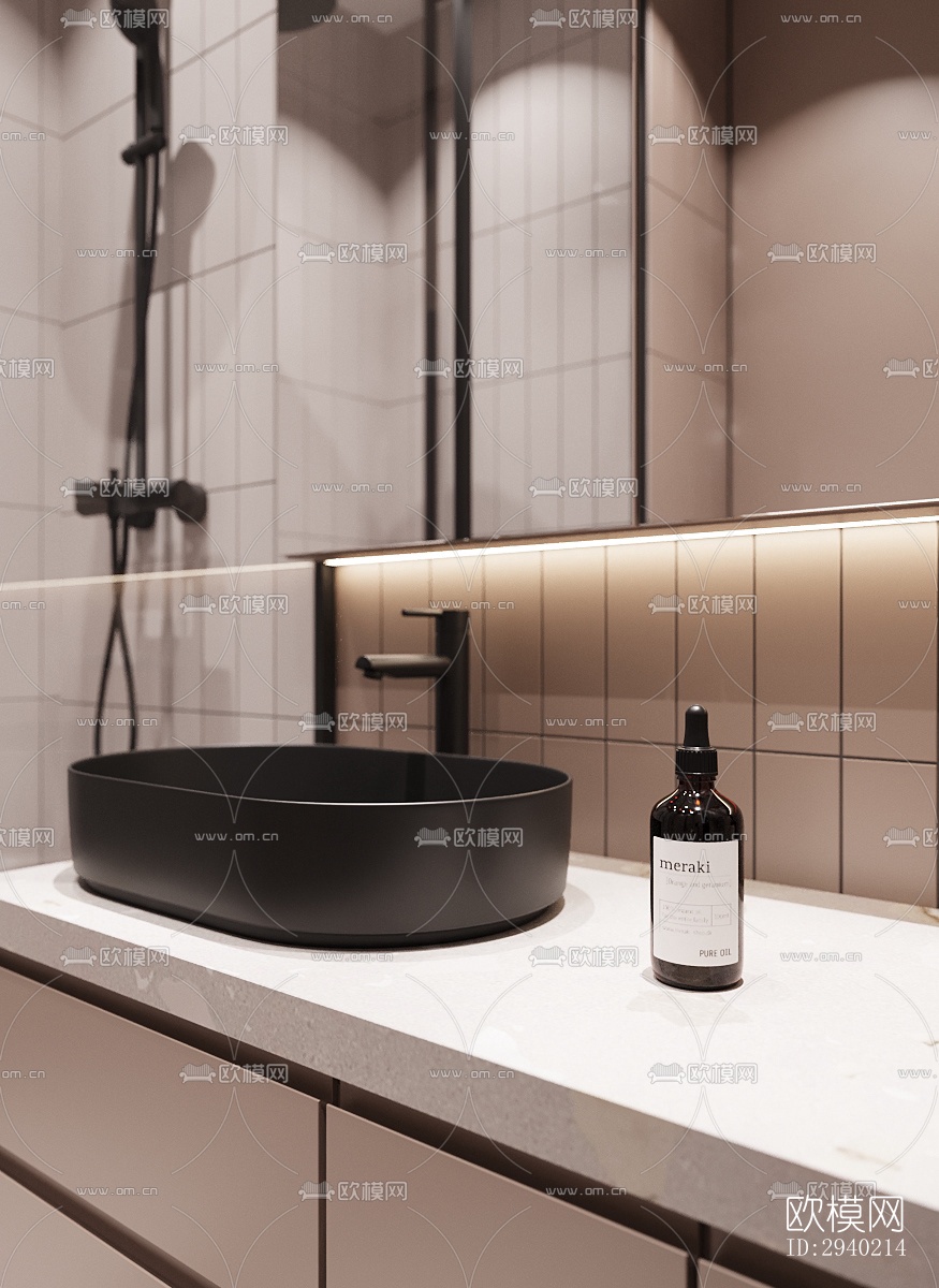 欧式平层效果图下载（渲染图9）