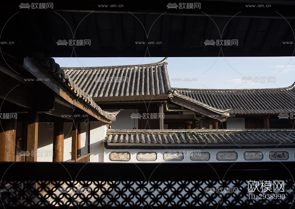 中式酒店民宿效果图下载（渲染图6）