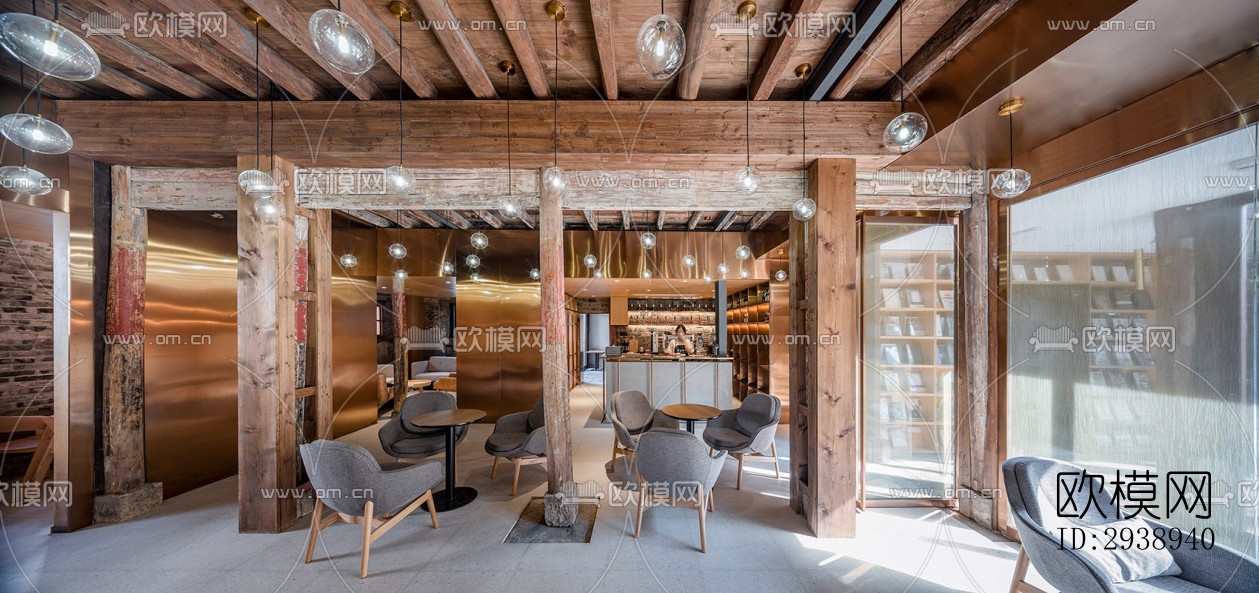 中式酒店民宿效果图下载（渲染图8）