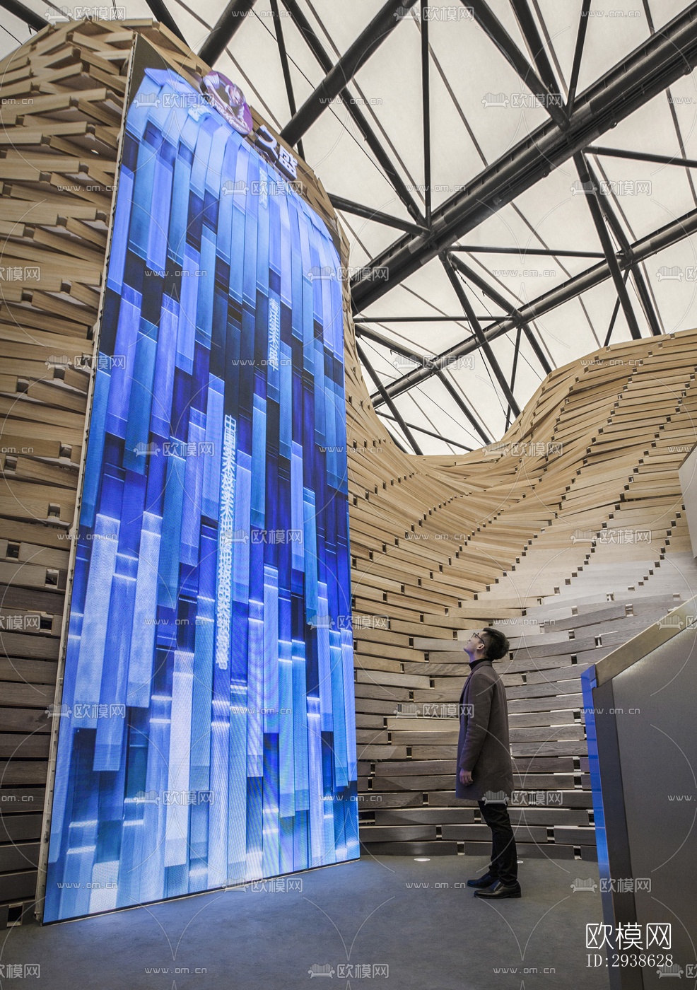 现代展览展厅效果图下载（渲染图2）