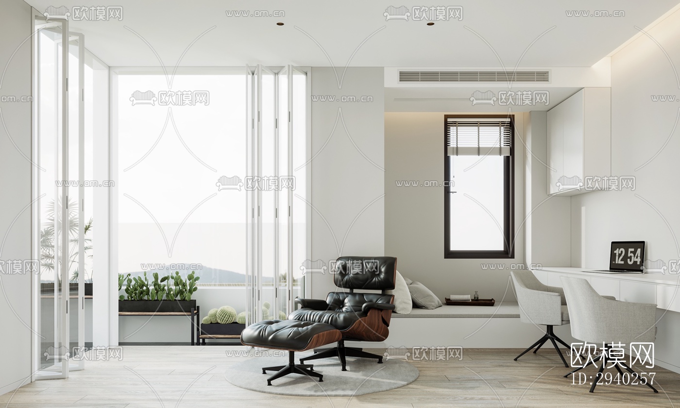 现代平层效果图下载（渲染图17）