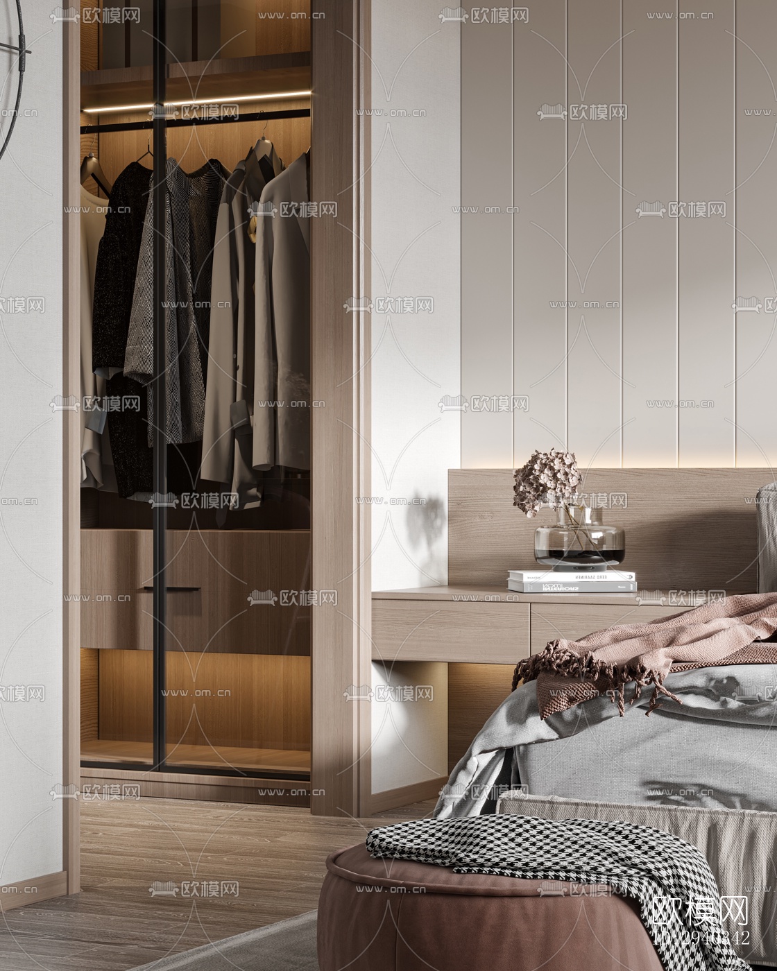 现代平层效果图下载（渲染图4）