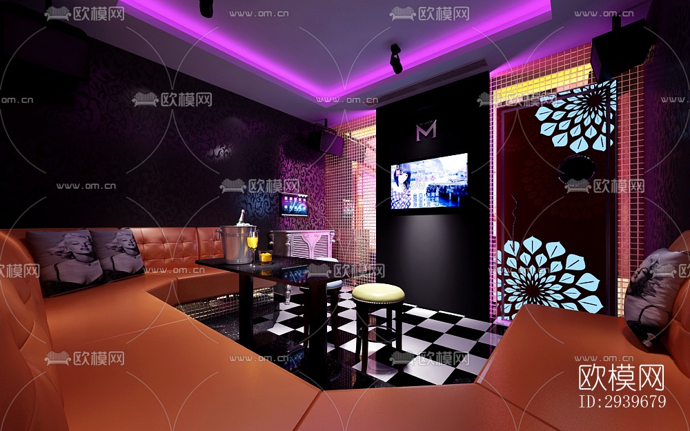 工业风KTV效果图下载（渲染图4）