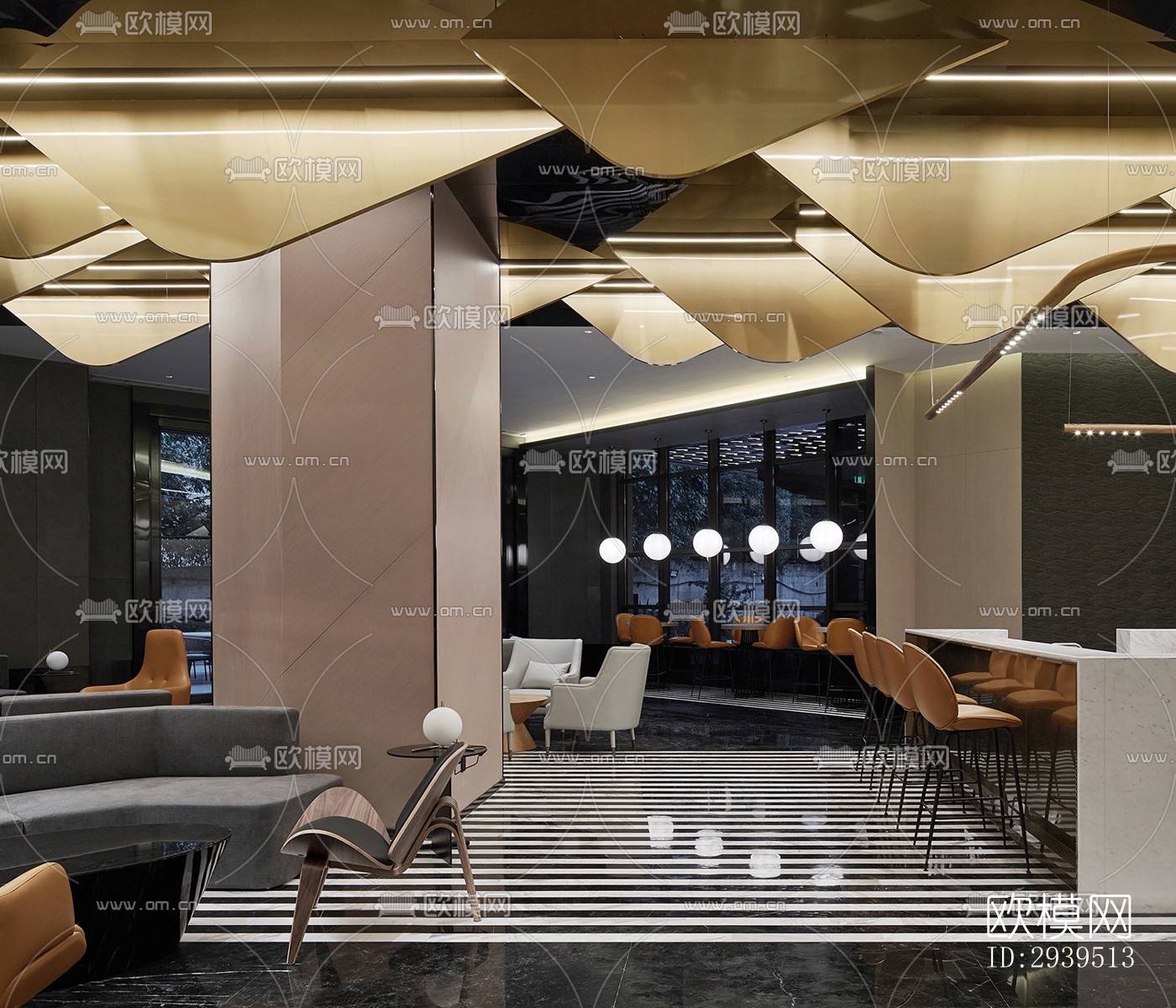 现代酒店民宿效果图下载（渲染图7）