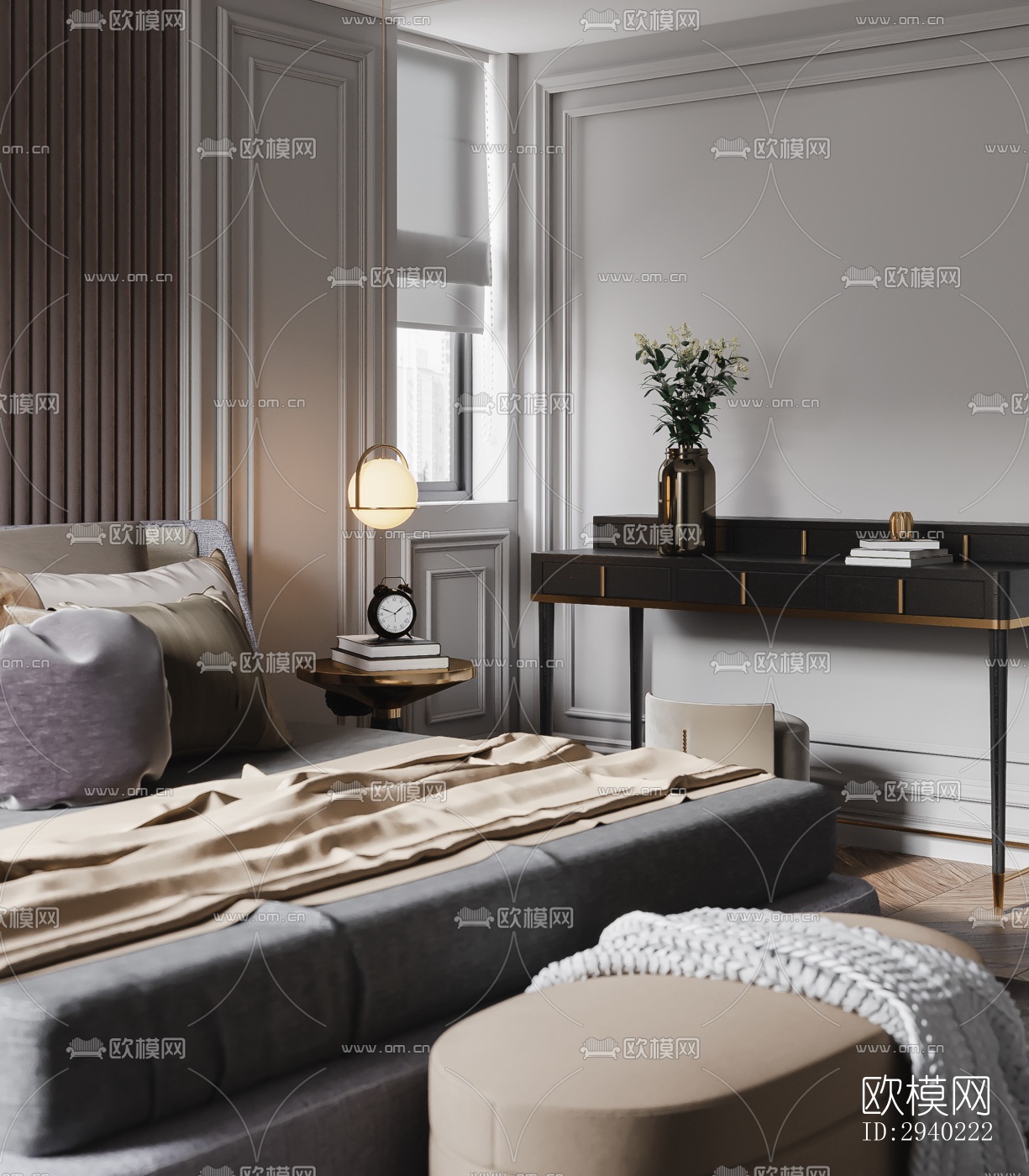 欧式平层效果图下载（渲染图15）