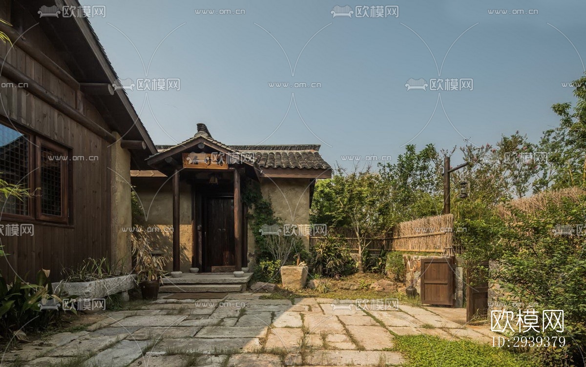 新中式酒店民宿效果图下载（渲染图13）