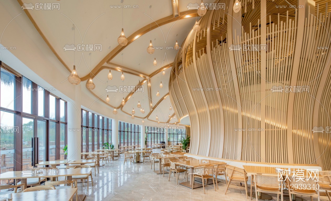 新中式酒店民宿效果图下载（渲染图19）