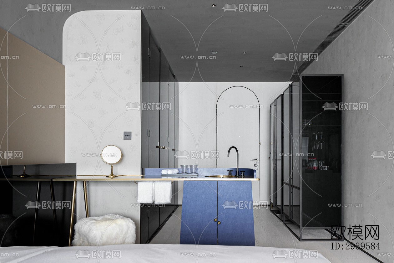 现代酒店民宿效果图下载（渲染图7）