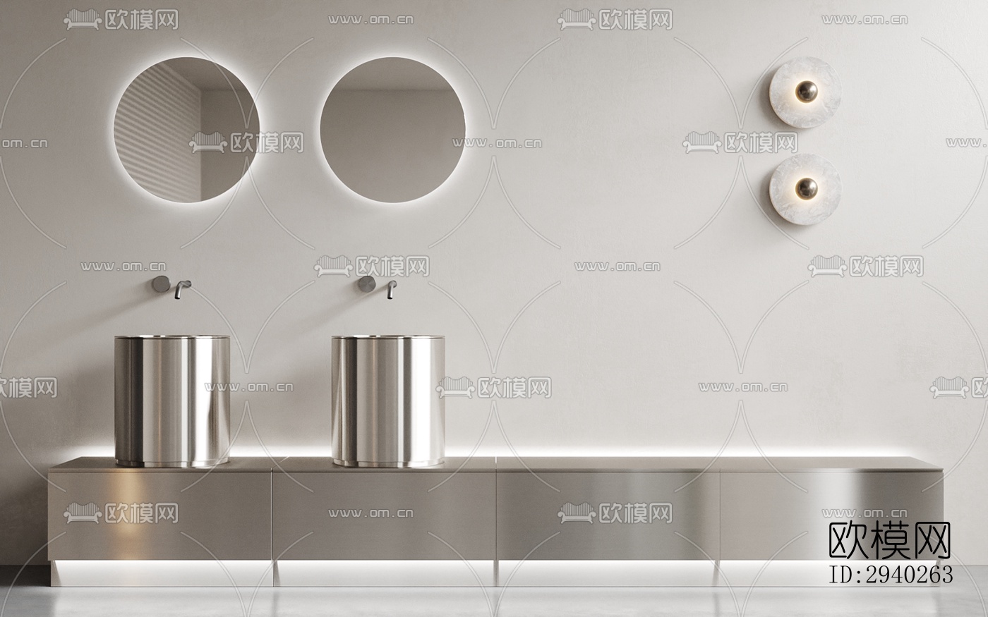 现代平层效果图下载（渲染图1）