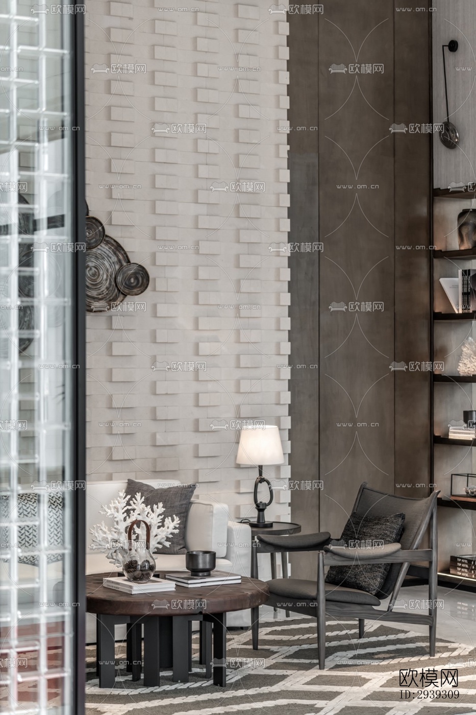 新中式酒店民宿效果图下载（渲染图6）