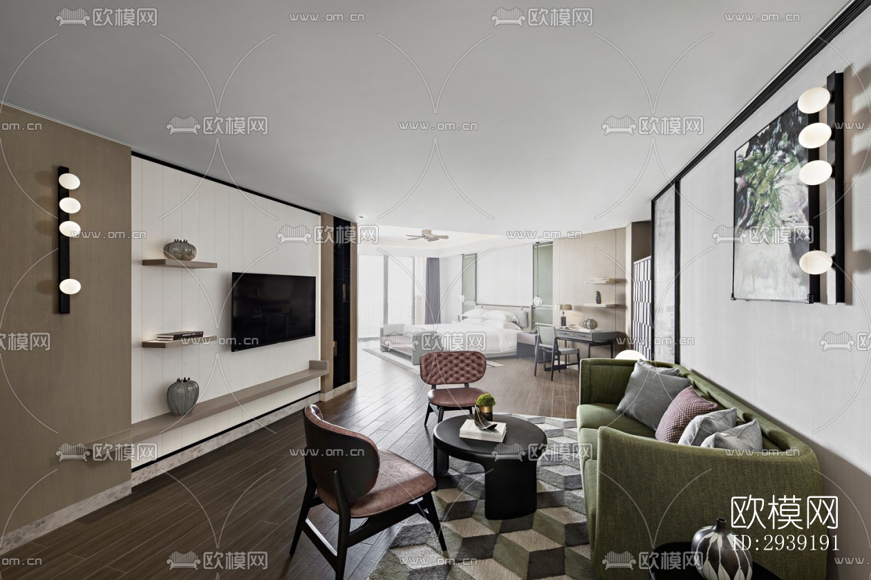 后现代酒店民宿效果图下载（渲染图6）