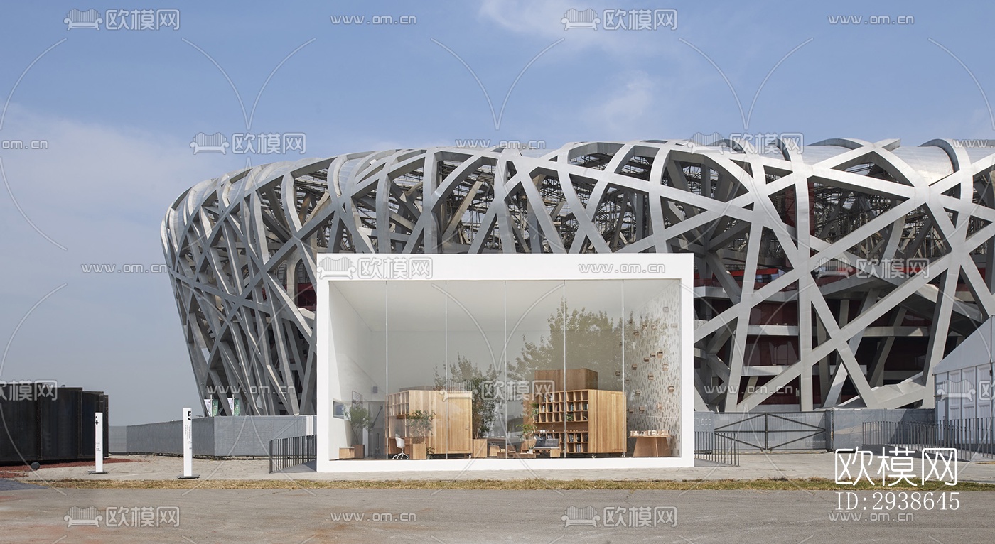 现代展览展厅效果图下载（渲染图1）