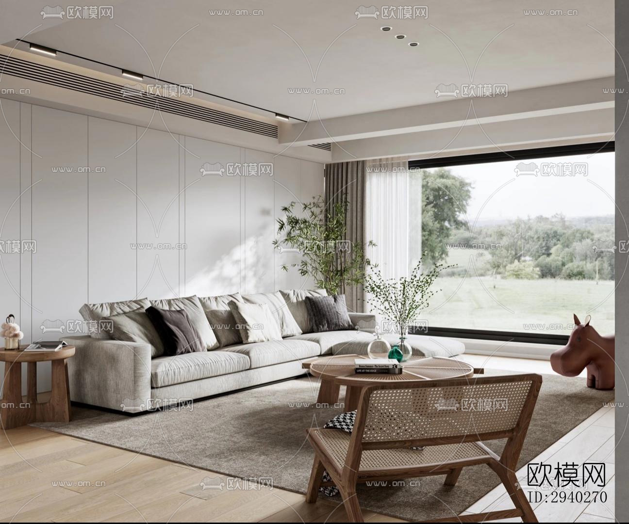 现代平层效果图下载（渲染图6）