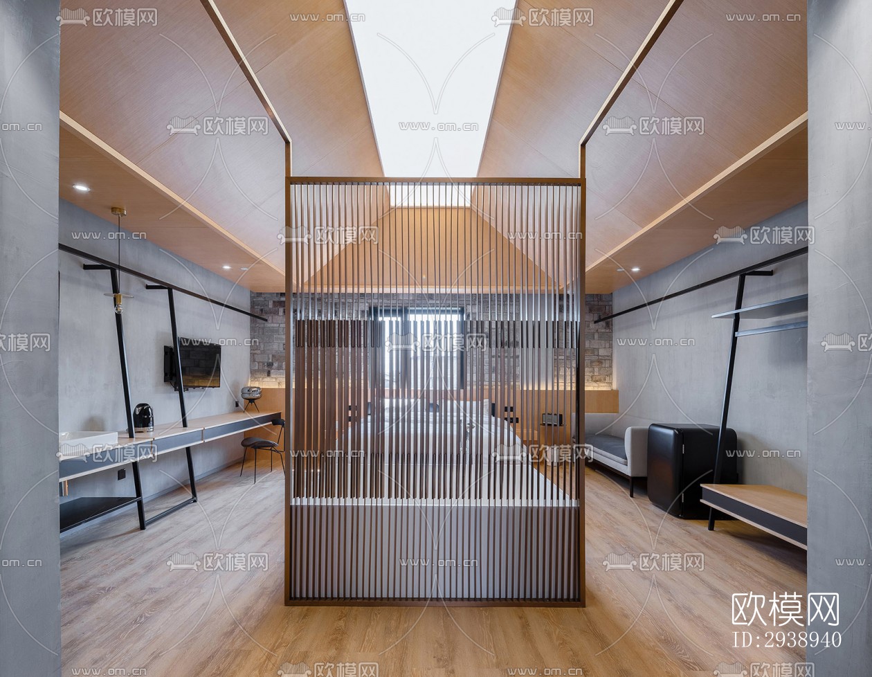 中式酒店民宿效果图下载（渲染图19）