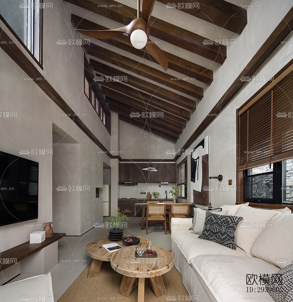 侘寂酒店民宿效果图下载（渲染图3）