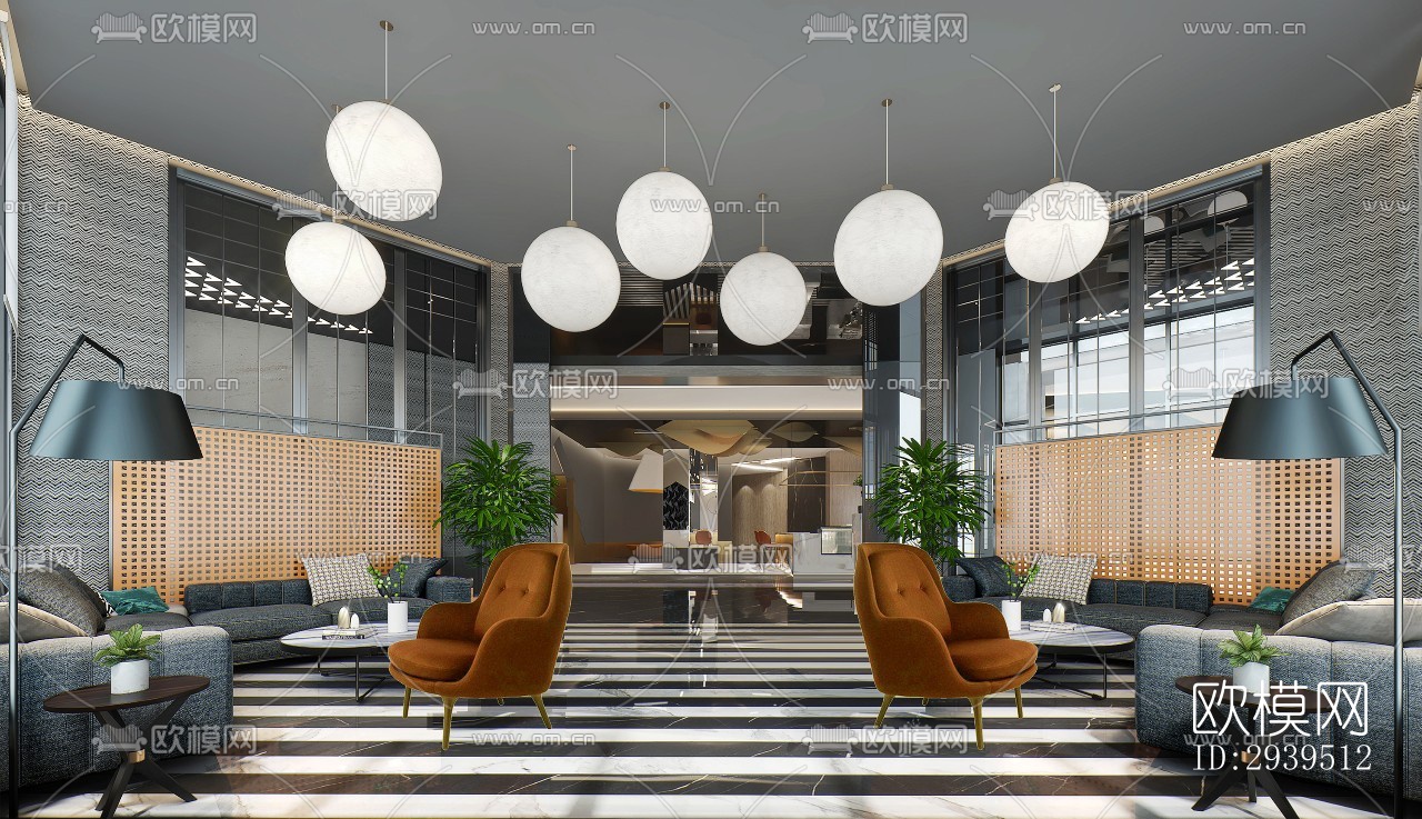 现代酒店民宿效果图下载（渲染图20）