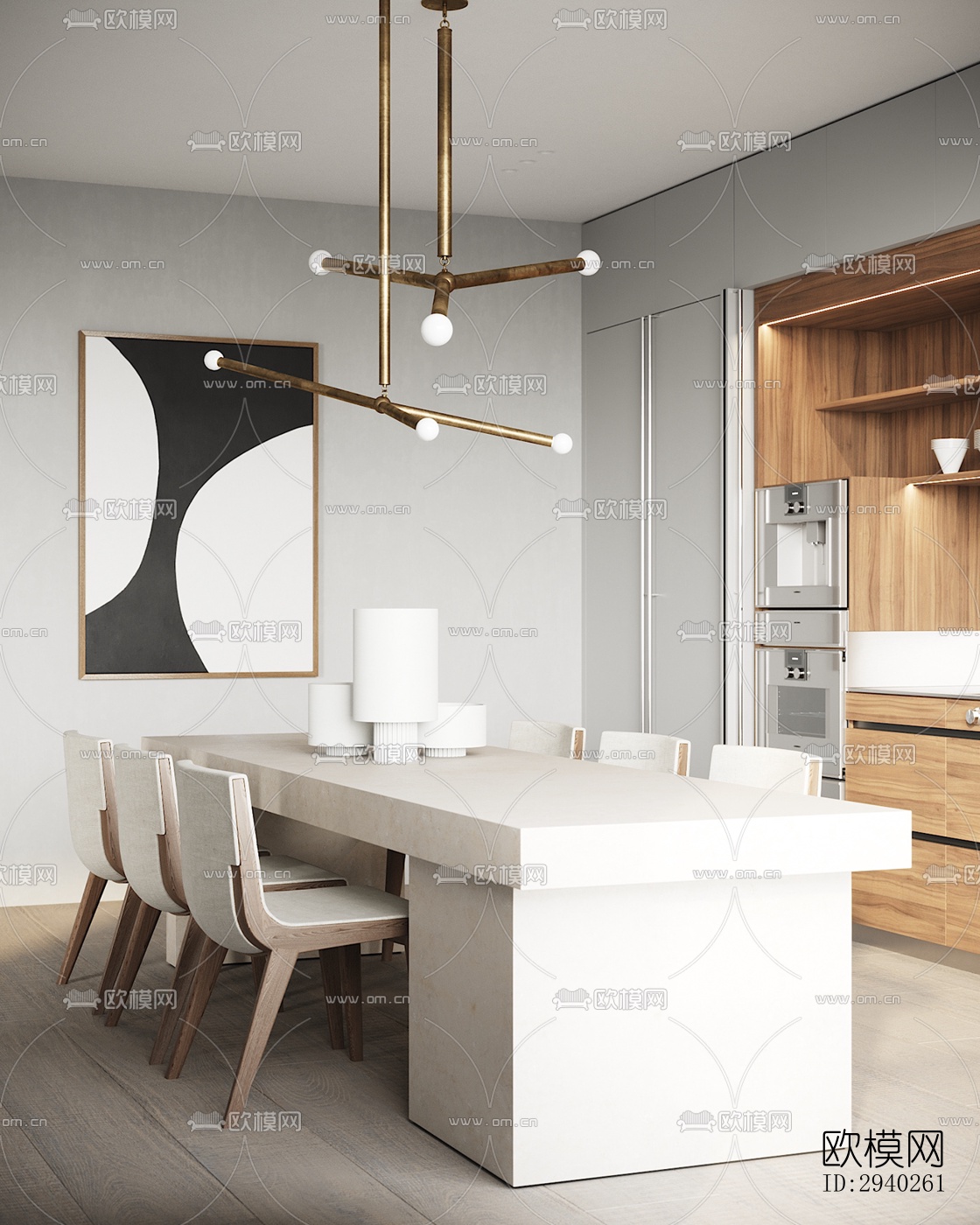 现代平层效果图下载（渲染图16）