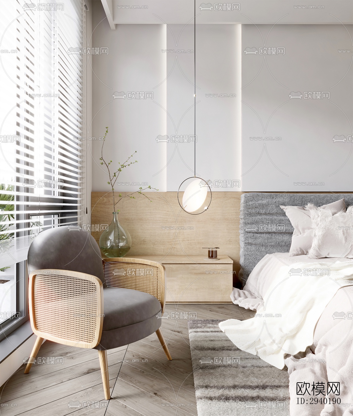 日式平层效果图下载（渲染图3）