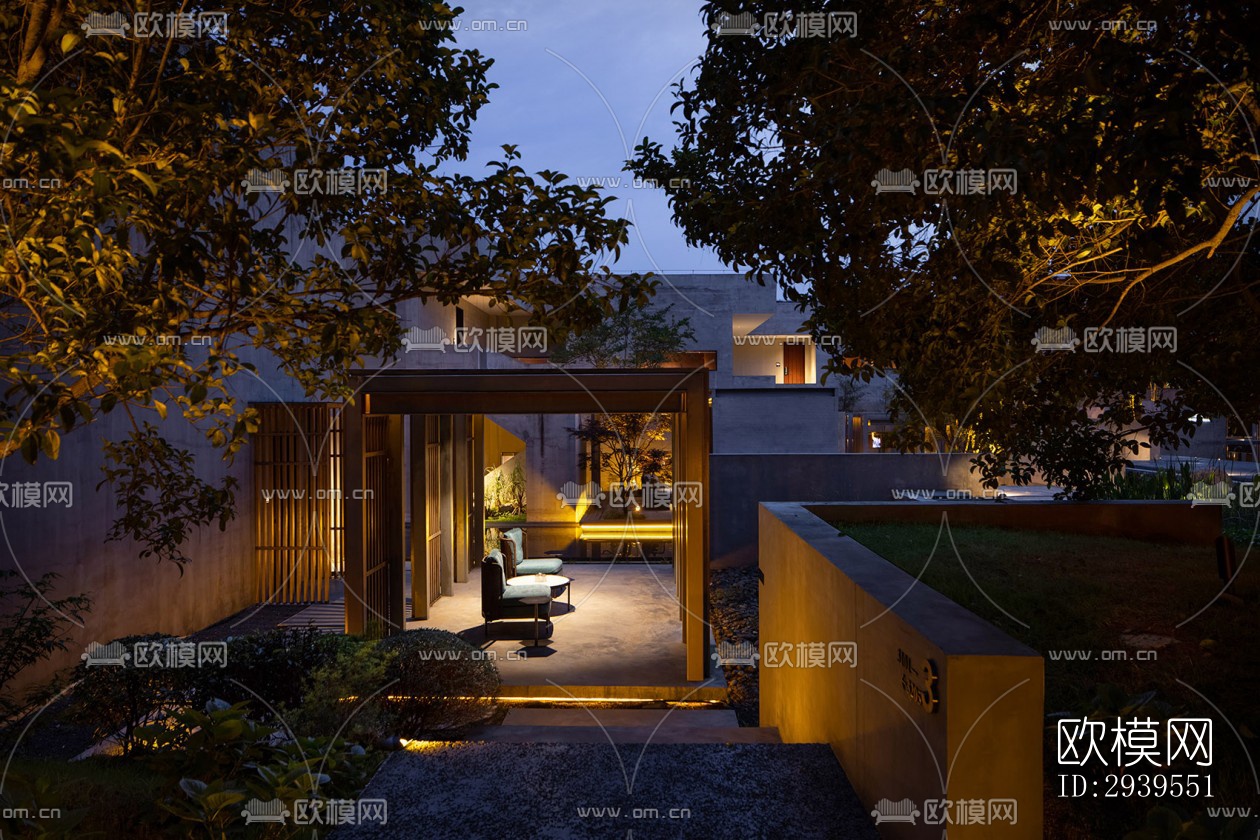 现代酒店民宿效果图下载（渲染图16）