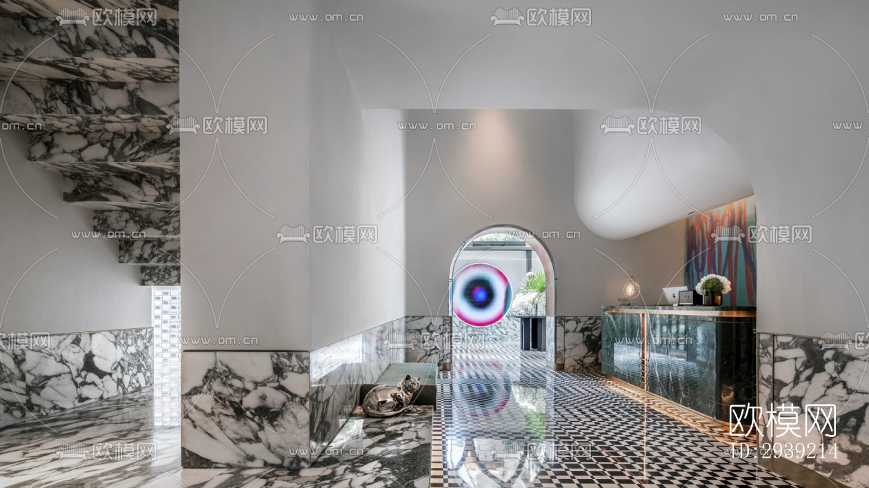 后现代酒店民宿效果图下载（渲染图19）