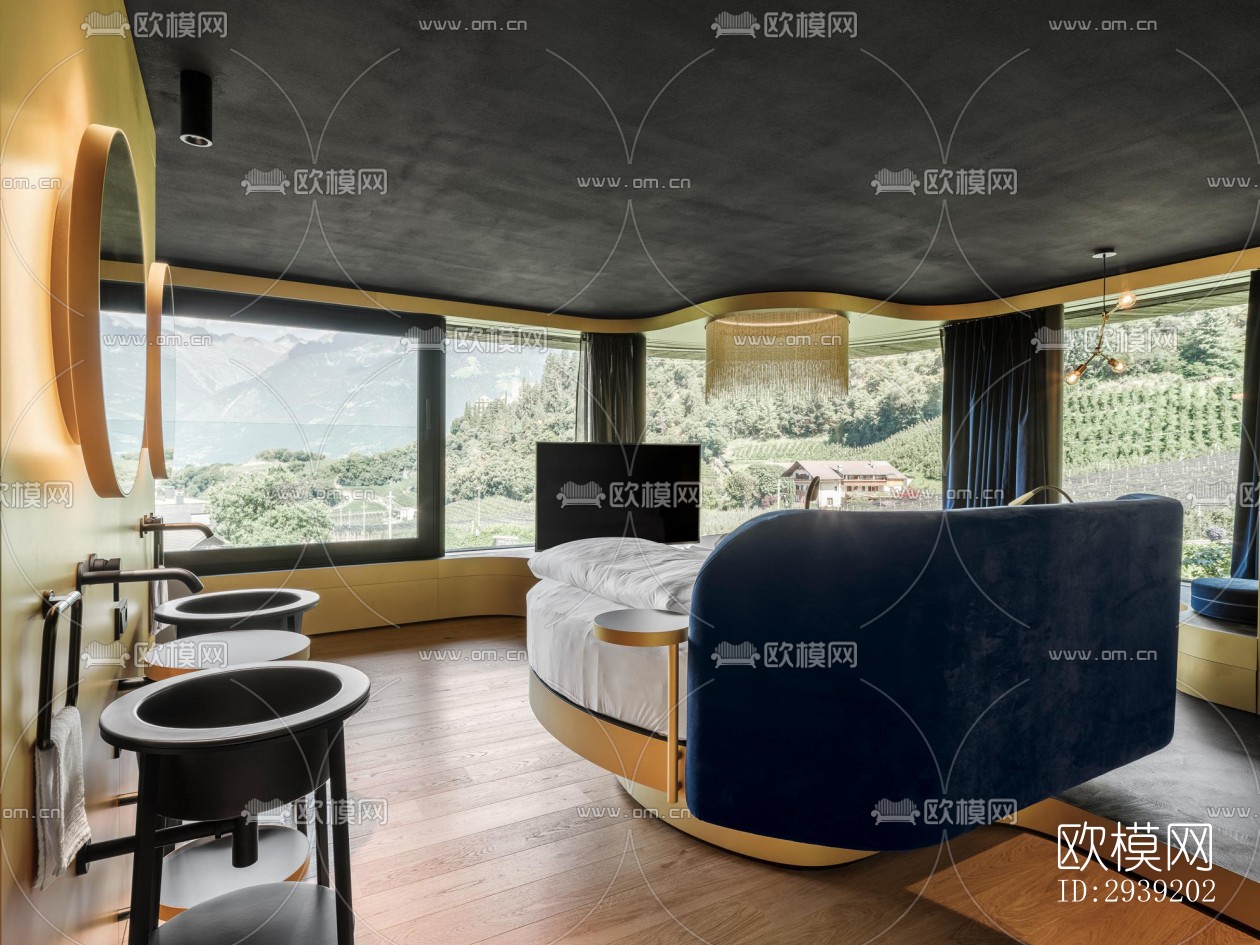 后现代酒店民宿效果图下载（渲染图1）