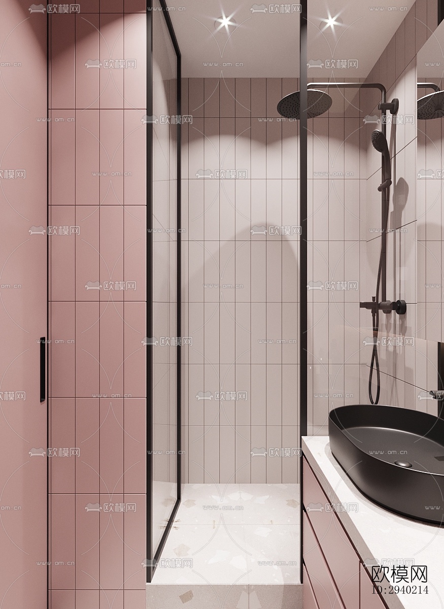 欧式平层效果图下载（渲染图12）