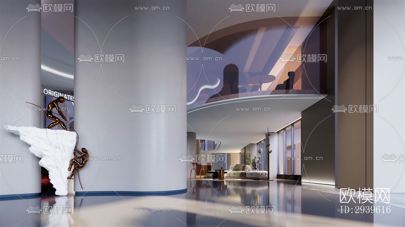 现代酒店民宿效果图下载（渲染图17）