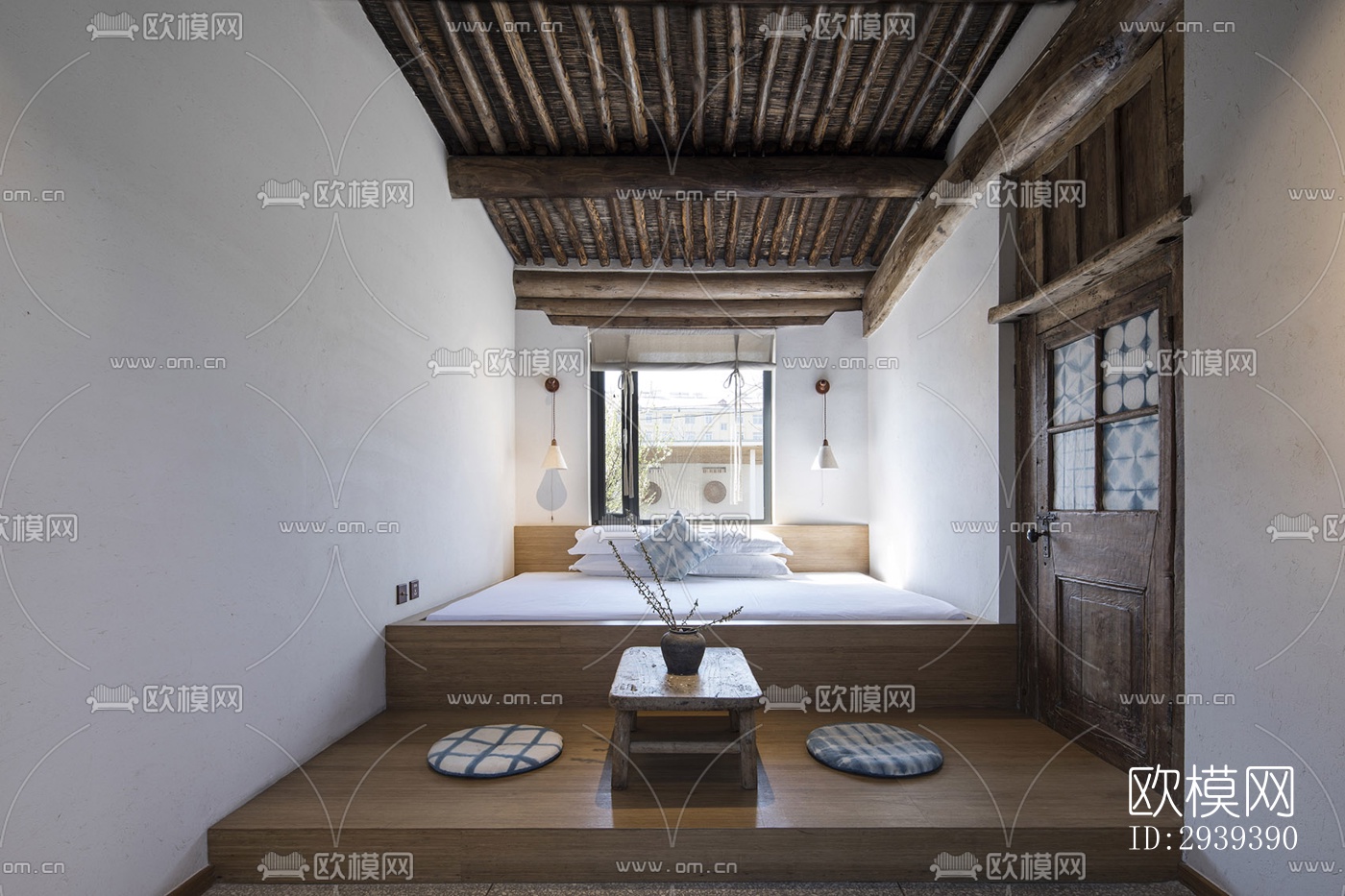 新中式酒店民宿效果图下载（渲染图13）