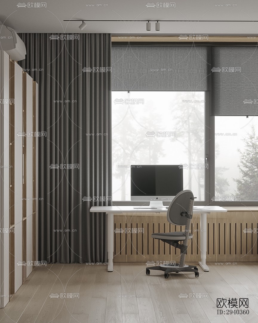 现代平层效果图下载（渲染图13）