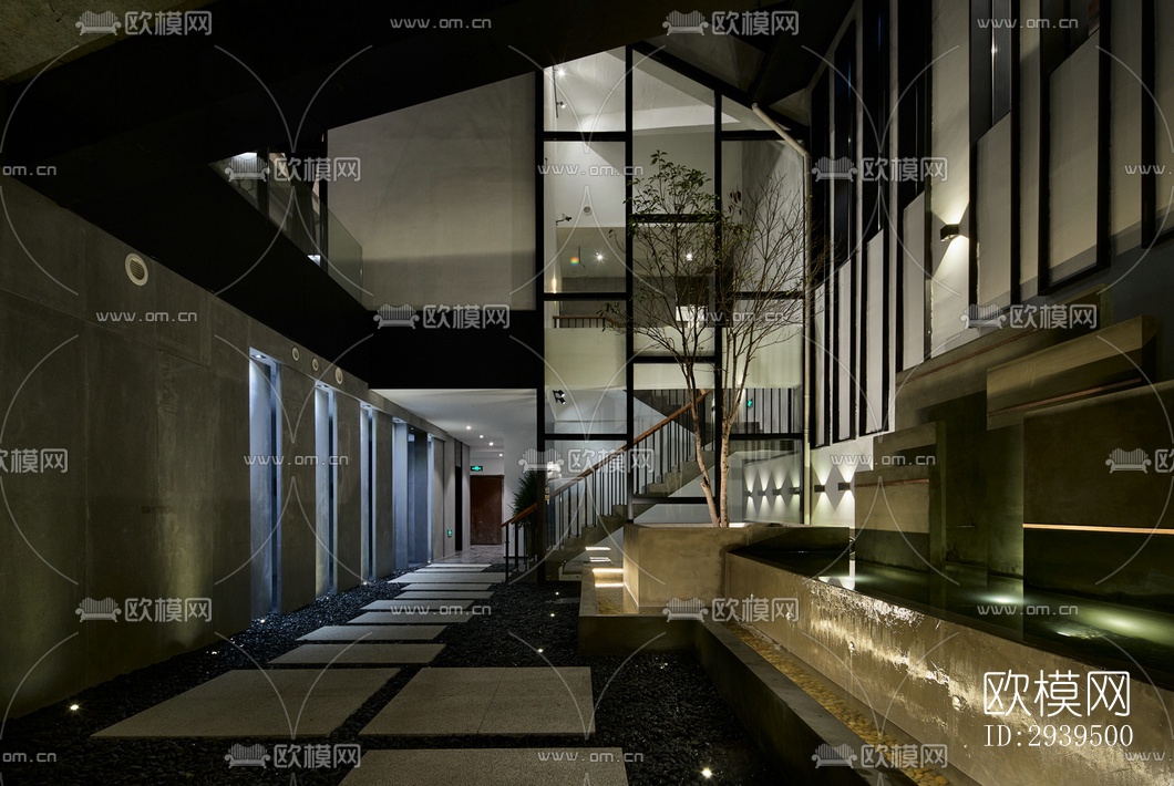 现代酒店民宿效果图下载（渲染图18）