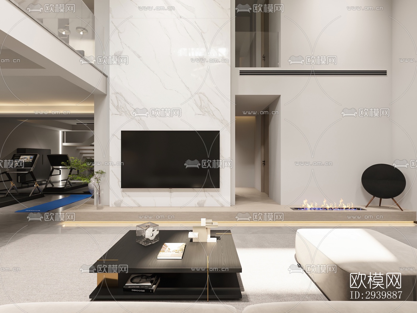 现代别墅效果图下载（渲染图8）