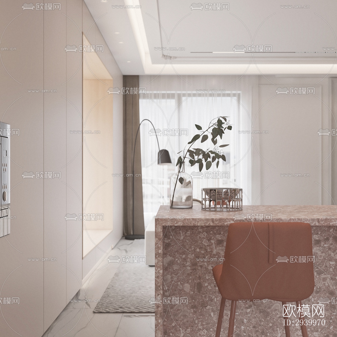 现代复式效果图下载（渲染图9）