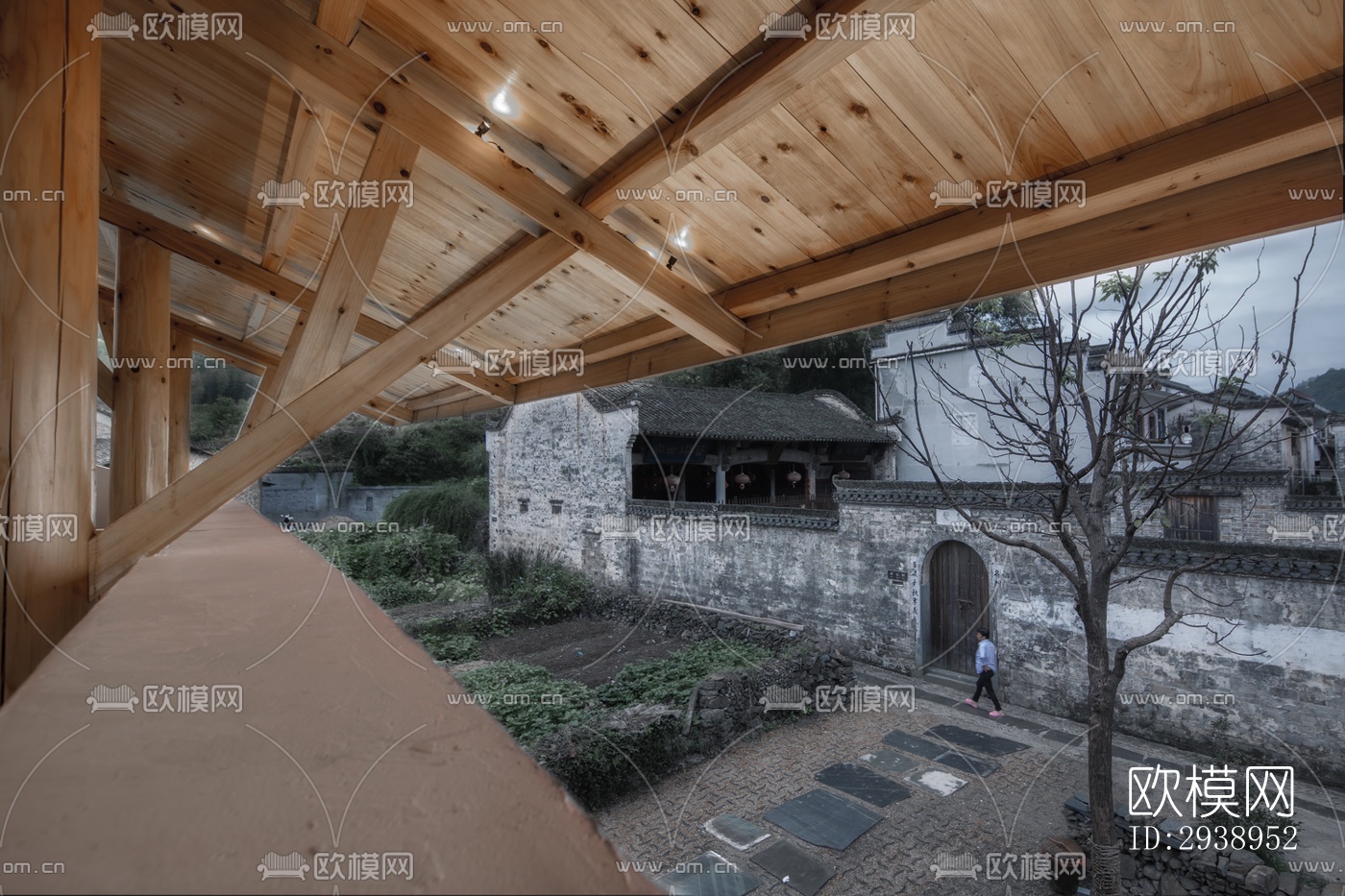 中式酒店民宿效果图下载（渲染图4）